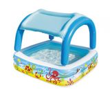 Detský nafukovací bazén so strieškou, 1,47x1,47x1,22 m bazén Bestway® 52192, Coral reef