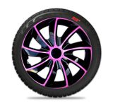 Puklice pre Chevrolet Quad 15&quot; Pink &amp; Black 4ks