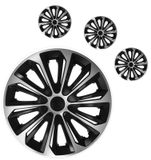 Puklice pre Renault Strong 16&quot; Silver &amp; Black 4ks