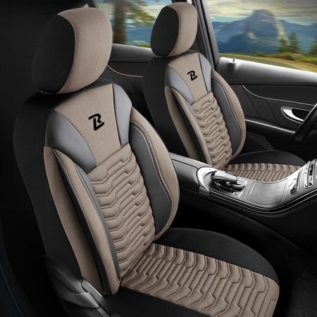 Autopoťahy pre BMW X3 G01 2017-up PARIS_Béžové 2+3