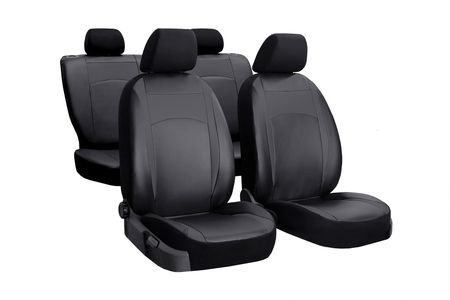 Autopoťahy pre Dacia Dokker 2017-> Design Leather čierne 2+3