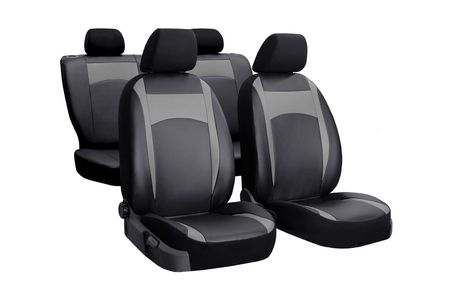 Autopoťahy pre Dacia Dokker 2017-> Design Leather sivé 2+3