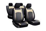 Autopoťahy pre Fiat 500L 2012-> Design Leather béžové 2+3