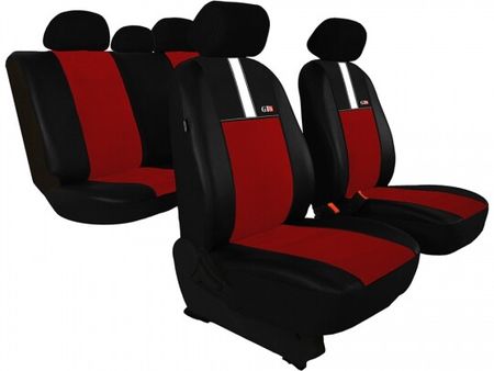 Autopoťahy pre Fiat Doblo (II) 2010-up GT8 - červené 2+3