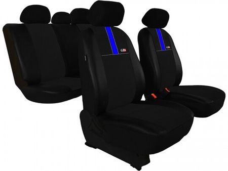 Autopoťahy pre Fiat Fiorino (IV) 2013-up GT8 - čierno-modré 2+3