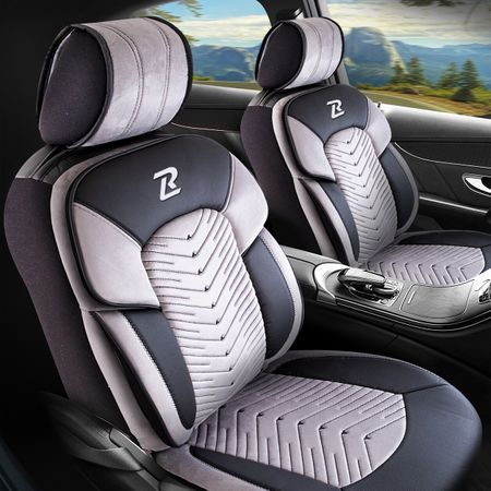Autopoťahy pre Honda Jazz (III) 2013-2020 DUBAI_Sivé 2+3