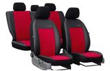 Autopoťahy pre Honda Jazz (III) 2013-2020 Exclusive Alcantara - červené 2+3