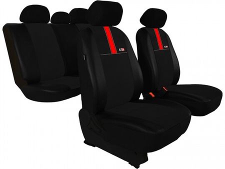 Autopoťahy pre Honda Jazz (III) 2013-2020 GT8 - čierno-červené 2+3