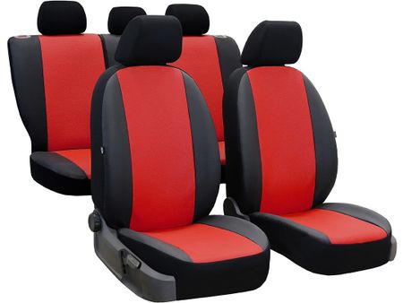 Autopoťahy pre Nissan Micra (V) 2016-up Perline - červené 2+3