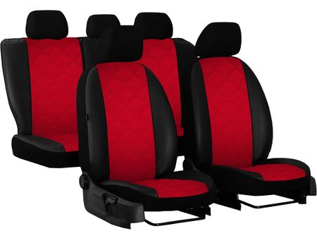 Autopoťahy pre Seat Ibiza (IV) 2008-2017 Forced K-1 - červené 2+3
