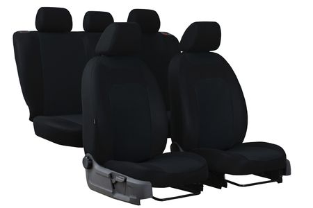 Autopoťahy pre Seat Leon (III) 2013-2020 CARO čierne 2+3