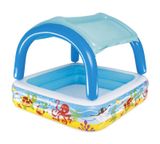 Detský nafukovací bazén so strieškou, 1,47x1,47x1,22 m bazén Bestway® 52192, Coral reef