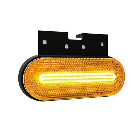 pozičné svetlo LED oválné oranžové (124x75 mm) s odrazkou, s držákem v horní části