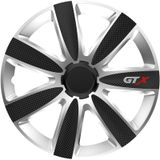 Puklice pre Chevrolet GTX carbon black / silver 14