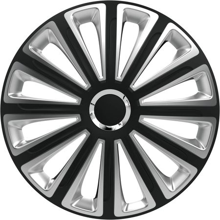 Puklice pre Chevrolet Trend RC 14 " Black & Silver 4pc