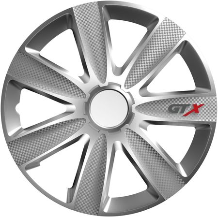 Puklice pre Dacia GTX Carbon 14" Silver 4ks