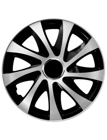 Puklice pre Audi DRIFT extra silver/black 15" 4ks set