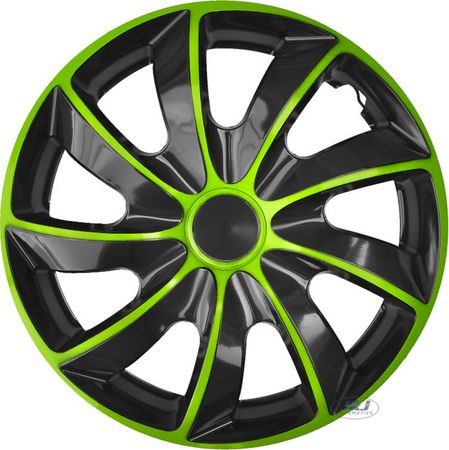 Puklice pre ChevroletQuad 14" Green & Black 4ks