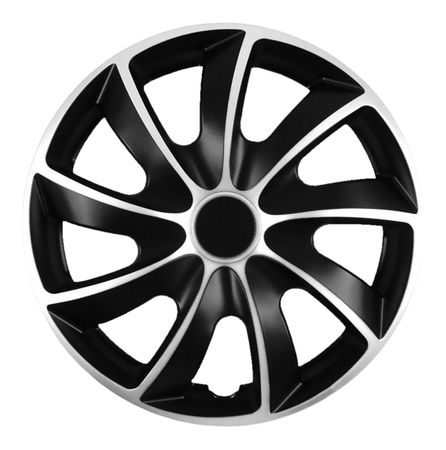Puklice pre ChevroletQuad 15" Black & Silver 4ks