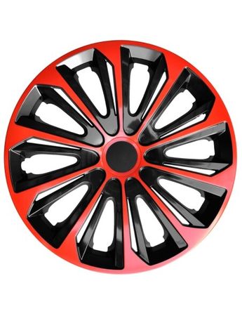 Puklice pre PeugeotStrong 16" Red & Black 4ks