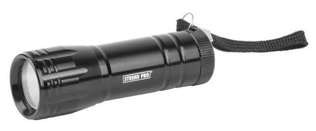 Svietidlo Strend Pro Flashlight FL004, COB 100 lm, Alu, 3xAAA